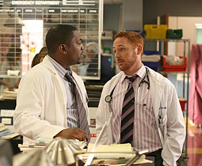 ER - "Lights Out" - Mekhi Phifer as Dr. Gregory Pratt, Scott Grimes as Dr. Archie Morris