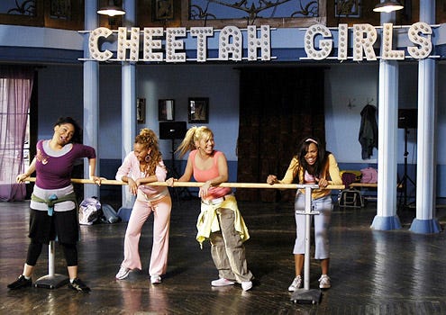 Cheetah Girls Two - Sabrina Bryan as "Dorinda", Kieley Williams as "Aquanetta", Raven Symone as "Galleria", Adrienne Bailon as "Chanel"