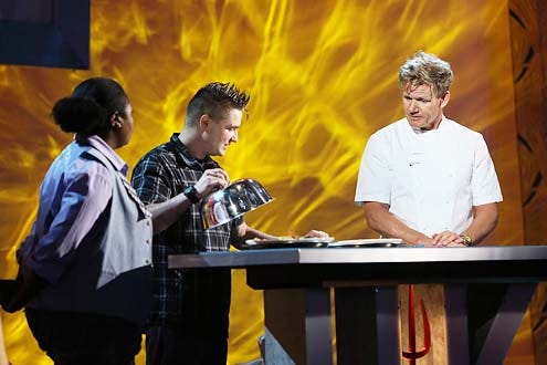 Hell's Kitchen - Season 13 - Contestants present to Gordon Ramsay