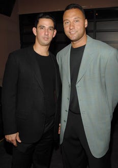 Jorge Posada and Derek Jeter - launch party for Derek Jeter's Driven men's fragrance