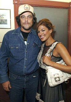 Benicio del Toro and Eva Mendes - launch of Amy Sacco's "Cocktails", July 20, 2006