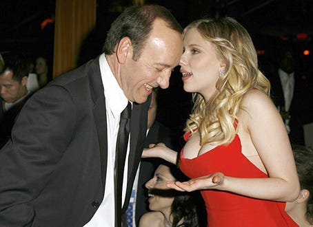 Kevin Spacey and Scarlett Johansson - The Weinstein Company & Glamour Magazine 2006 Golden Globes after party, January 16, 2006
