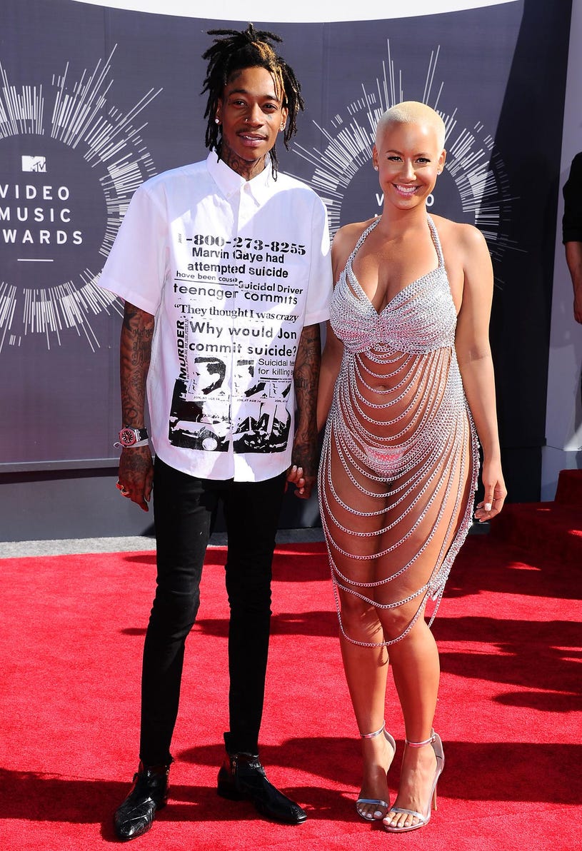 Wiz Khalifa and Amber Rose - 2014 MTV Video Music Awards in Inglewood, California, August 24,2014