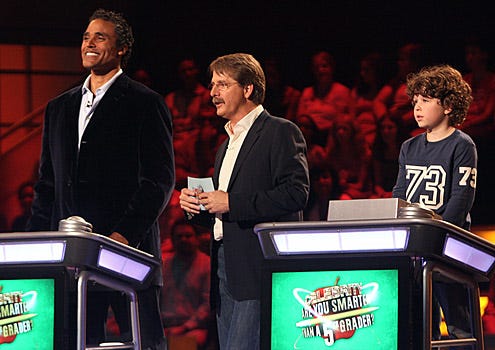 Are You Smarter Than A 5th Grader? - Season 3 - Celebrity contestant former Los Angeles Laker Rick Fox with host Jeff Foxworthy and Jonathan
