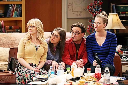 The Big Bang Theory - Season 7 - "The Mommy Observation" - Melissa Rauch, Mayim Bialik, Johnny Galecki and Kaley Cuoco-Sweeting