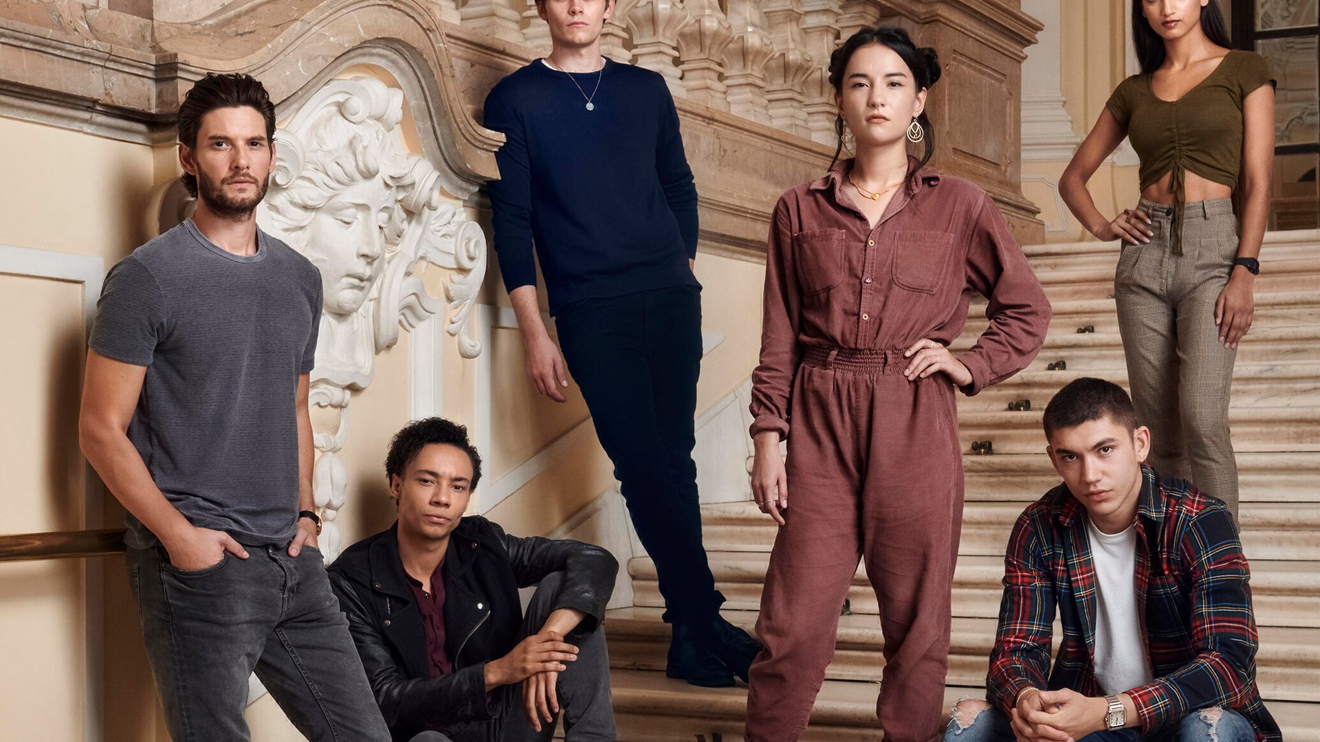 Ben Barnes, Freddy Carter, Jessie Mei Li, Archie Renaux, Amita Suman, and Kit Young, Shadow and Bone