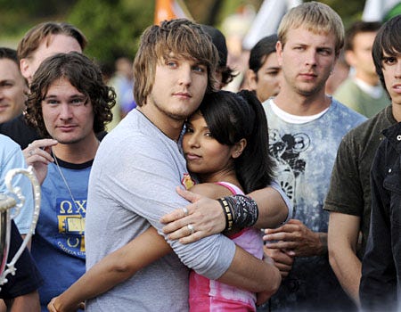 Greek - Season 2 Premiere "Brothers and Sisters" - Scott Michael Foster as Cappie, Dilshad Vadsaria as Rebecca