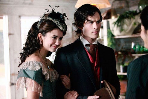 Vampire Diaries - Season 1 - "Children of the Damned" - Nina Dobrev and Ian Somerhalder