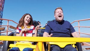 Selena Gomez and James Corden Brave Roller Coaster Karaoke