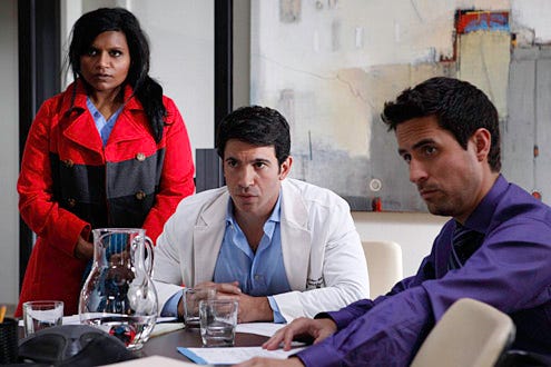 The Mindy Project - Season 1 - "Two to One" - Mindy Kaling, Chris Messina, Ed Weeks