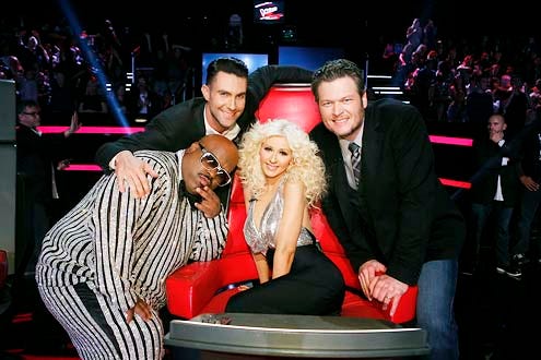 The Voice - Season 5 - "Live Finale" - CeeLo Green, Adam Levine, Christina Aguilera and Blake Shelton