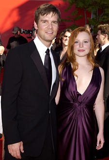 Peter Krause and Lauren Ambrose - The 54th Annual Primetime Emmy Awards - 2002