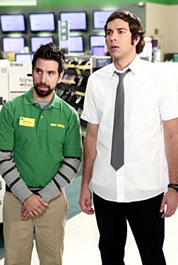 Chuck - Season 2, "Chuck vs. the Beefcake" - Joshua Gomez as Morgan, Zachary Levi as Chuck