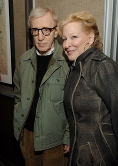 Woody Allen and Bette Midler - "Match Point" after party in New York City, December 14, 2005