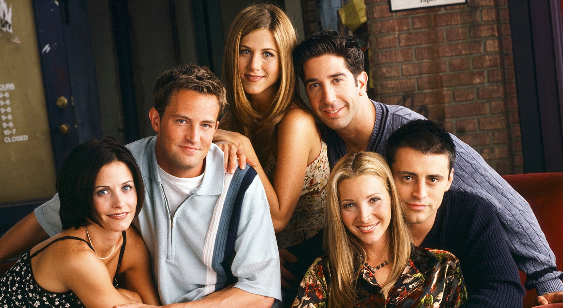 Courteney Cox, Matthew Perry, Jennifer Aniston, David Schwimmer, Matt LeBlanc, and Lisa Kudrow, Friends