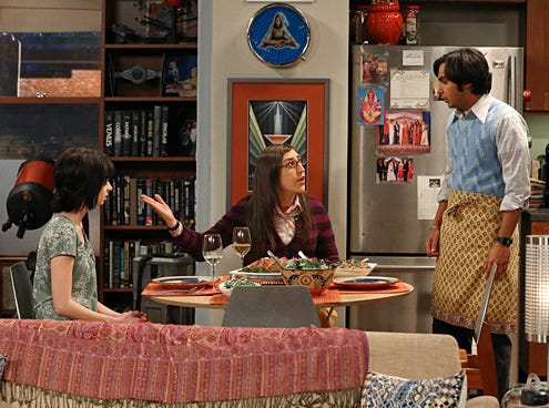 The Big Bang Theory - Season 6 - "The Bon Voyage Reaction" - Kate Micucci, Mayim Bialik, Kunal Nayyar