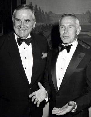 Ed McMahon and Johnny Carson - The Myasthenia Gravis Foundation honors Ed McMahon in Beverly Hills, February 20, 1982