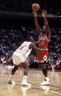 Michael Jordan - Chicago Bulls Basketball game, October 1, 1984