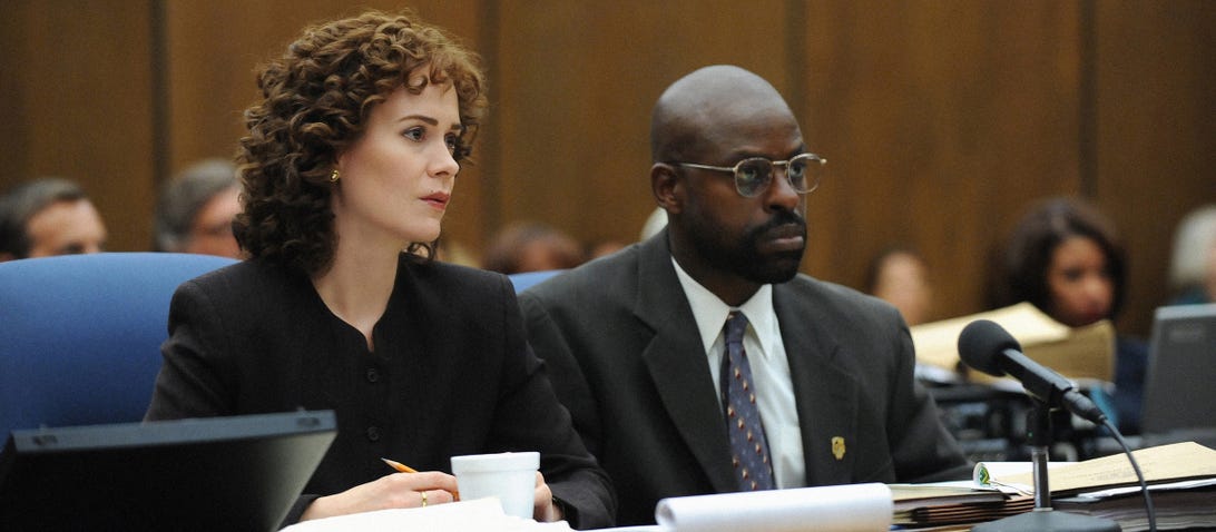 Sarah Paulson and Sterling K. Brown as Christopher Darden, The People v. O.J. Simpson: American Crime Story