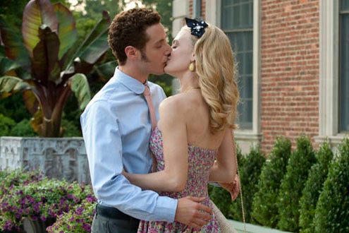 Royal Pains - Season 2 - "Frenemies" - Paulo Costanzo as Evan Lawson and Brooke D'Orsay as Paige Collins