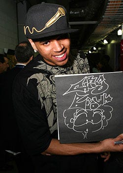 Chris Brown -  Day two of the 49th Annual Grammy Awards MusiCares Signings, February 9, 2007