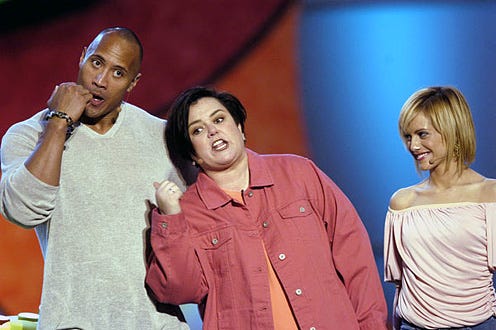 Dwayne "The Rock" Johnson, Rosie O'Donnell and Brittany Murphy - Nickelodeon's 16th Annual 2003 Kids' Choice Awards, April 12, 2003