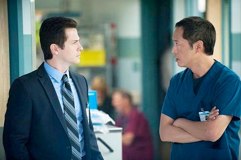 The Night Shift - Season 1 - "Second Chances" - Freddy Rodriguez and Ken Leung
