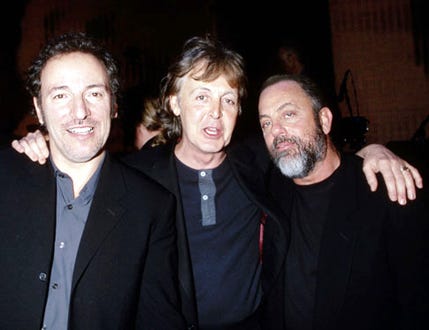 Bruce Springsteen, Paul McCartney and Billy Joel - The 14th Annual Rock and Roll Hall of Fame Induction Dinner in New York City, March 15, 1999
