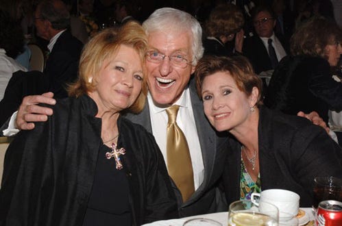 Angie Dickinson, Dick Van Dyke and Carrie Fisher -  Golden Heart Award, Sept. 2005