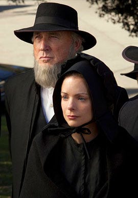 Amish Grace - Madison Mason as Deacon Levi Brennaman and Kimberly Williams-Paisley as Ida Graber