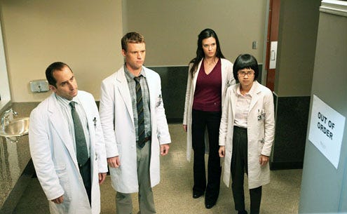 House - Season 8 -"Blowing the Whistle" - Peter Jacobson, Jesse Spencer, Odette Annable and Charlyne Yi