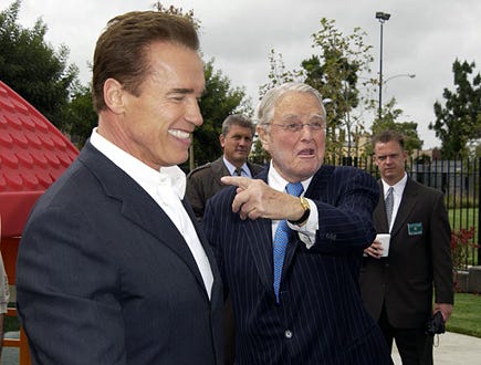 Arnold Schwarzenegger and Sargent Shriver - Celebrates the 1st Year Anniversary of Arnold's All-Stars After School Program in Los Angeles, May 3, 2003