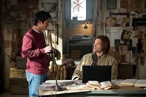 Supernatural - Season 8 - "Trial and Error" - Osric Chau and Jared Padalecki