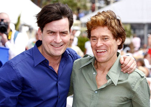 Charlie Sheen and Willem Dafoe - The 2006 Cannes Film Festival "Platoon" Photocall in France, May 21, 2006