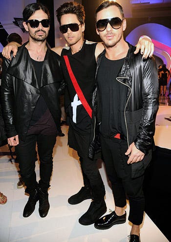 Jared Leto, Shannon Leto and Tomo Milicevic of 30 Seconds to Mars - The 2011 MTV Video Music Awards, August 28, 2011