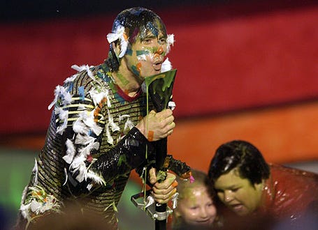 Jim Carrey and Rosie O'Donnell after being slimed - Nickelodeon's 16th Annual Kids' Choice Awards 2003