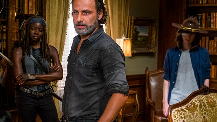 ​Danai Gurira, Andrew Lincoln and Chandler Riggs, The Walking Dead