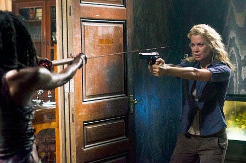 The Walking Dead - Season 3 - "Made to Suffer" - Danai Gurira and Laurie Holden