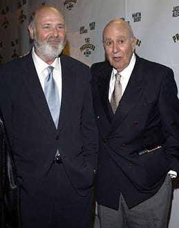 Rob & Carl Reiner - Opening Night of "The Producers "- Curtain Call
