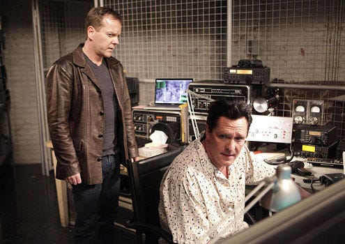 24 - Season 8 - "12:00 - 1:00 PM" - Kiefer Sutherland as Jack and guest star Michael Madsen as Ricker