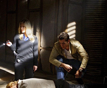 CSI: Miami - Season 7, "Smoke Gets in Your CSIs" - Emily Procter as Calleigh, Jonathan Togo as Ryan
