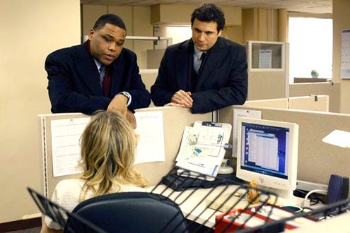 Law & Order - Season 20 - "Brilliant Disguise" -Anthony Anderson as Det. Kevin Bernard  and Jeremy Sisto as Det. Cyrus Lupo