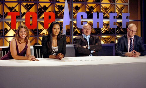 Top Chef - Season 6 - Michelle Bernstein, Padma Lakshmi, Tom Colicchio, Toby Young