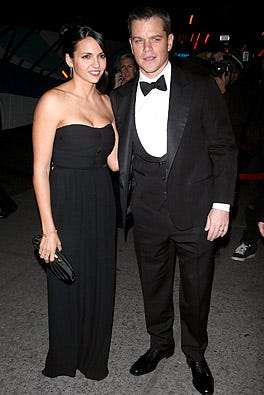 Matt Damon and Luciana Bozan Barroso - The Museum of The Moving Image salute to Clint Eastwood in New York City, December 1, 2009