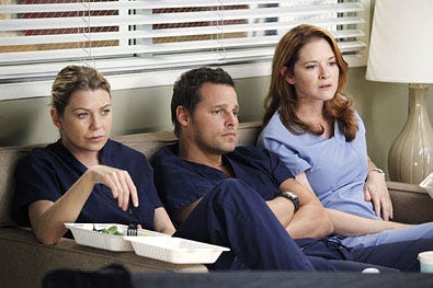 Grey's Anatomy - Season 9 - "Remember the Time" - Ellen Pompeo, Justin Chambers, and Sarah Drew
