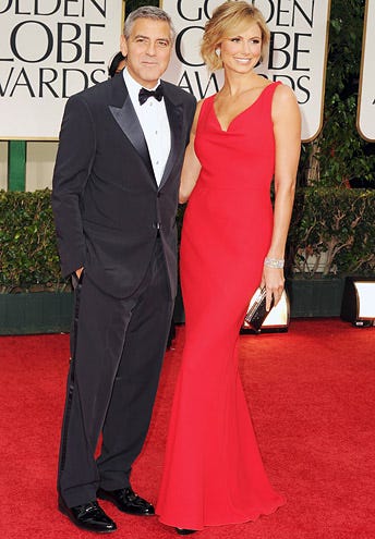 George Clooney and Stacy Keibler - The 69th Annual Golden Globe Awards, January 15, 2012