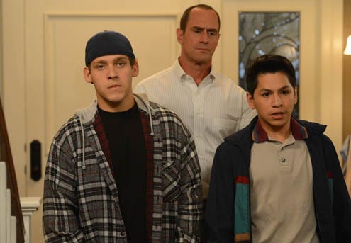 Surviving Jack - Season 1 - "Something To Talk About" - Christopher Meloni as Jack, Tyler Foden as Mikey, Kevin Hernandez as George