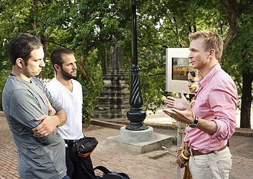 Amazing Race 15 - "Sean Penn Cambodia Here We Come" - Zev, Justin, Phil Keoghan