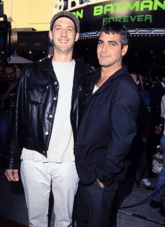 Anthony Edwards and George Clooney - The "Batman Forever" premiere, June 9, 1995