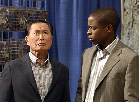 PSYCH -"Shawn vs the Red Phantom"- George Takei as Himself, Dule Hill as Burton 'Gus' Guster